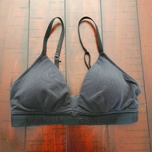 Calvin Klein Black Padded Cotton Bralette